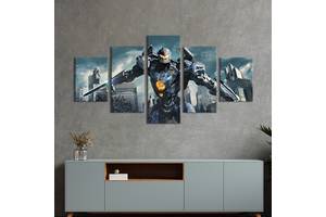 Картина на холсте KIL Art Великолепный Егерь Бродяга Мститель, Pacific Rim 162x80 см (1480-52)