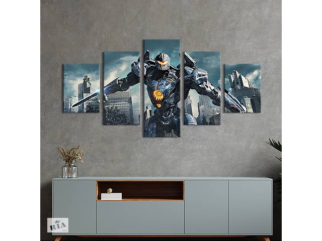 Картина на холсте KIL Art Великолепный Егерь Бродяга Мститель, Pacific Rim 162x80 см (1480-52)