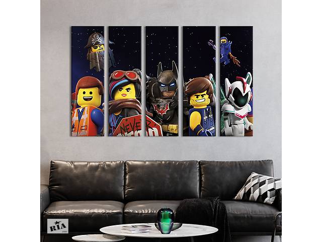 Картина на холсте KIL Art Веселая команда Лего Фильма 132x80 см (1516-51)