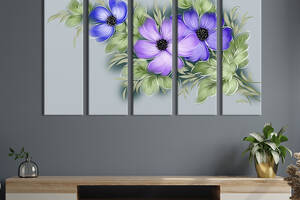 Картина на холсте KIL Art Ветка с красивыми цветами 87x50 см (867-51)