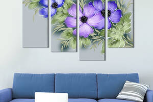Картина на холсте KIL Art Ветка с цветами 129x90 см (867-42)