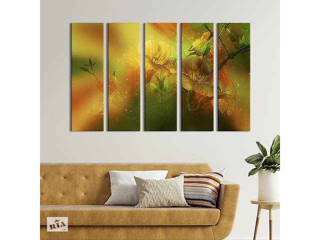 Картина на холсте KIL Art Ветка цветов в ярком свете 87x50 см (803-51)