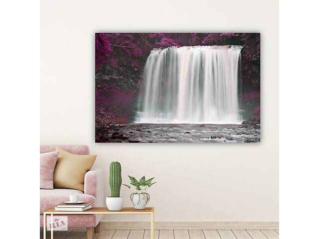 Картина на холсте KIL Art Водопад среди цветущих ветвей 51x34 см (111)