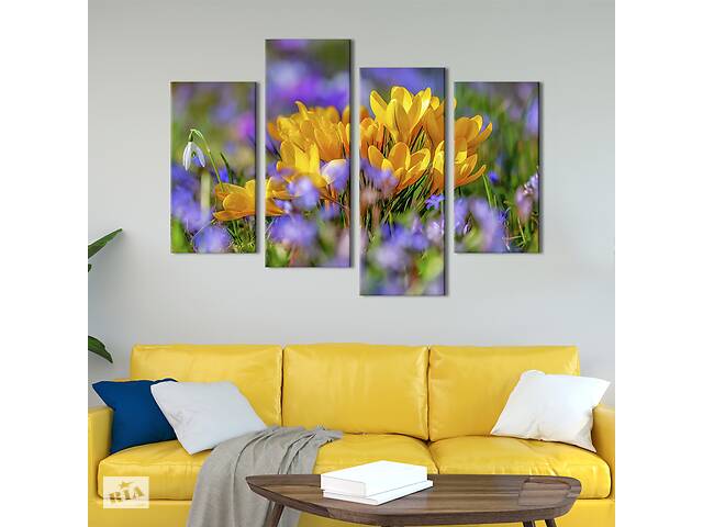 Картина на холсте KIL Art Волшебные первоцветы 129x90 см (833-42)
