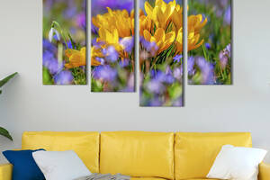 Картина на холсте KIL Art Волшебные первоцветы 89x56 см (833-42)