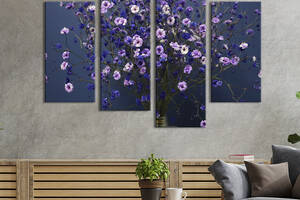 Картина на холсте KIL Art Волшебные синие полевые цветы 149x106 см (869-42)