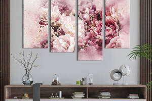 Картина на холсте KIL Art Волшебные цветы пионы 129x90 см (859-42)