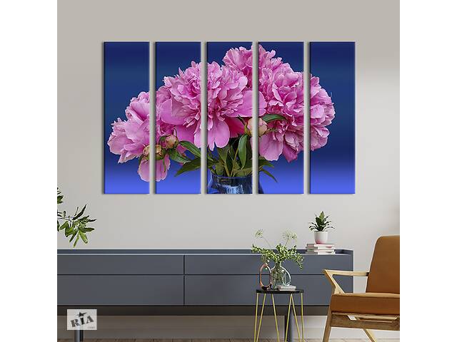 Картина на холсте KIL Art Волшебный букет розовых пионов 87x50 см (907-51)