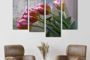 Картина на холсте KIL Art Волшебный букет тюльпанов 129x90 см (1004-42)
