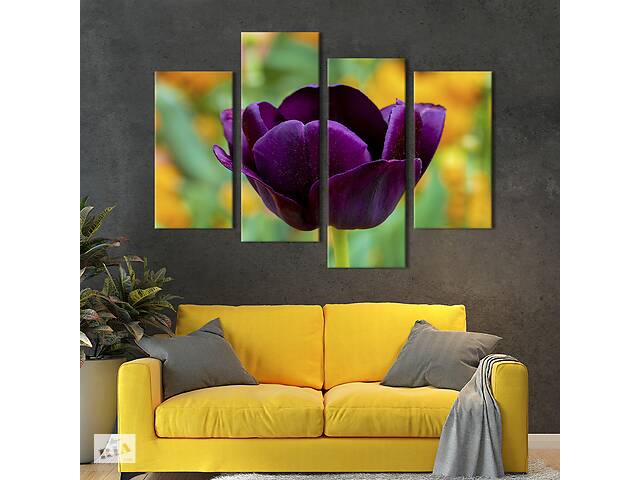 Картина на холсте KIL Art Волшебный фиолетовый тюльпан 129x90 см (1003-42)