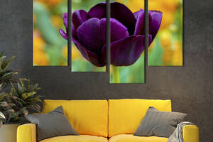 Картина на холсте KIL Art Волшебный фиолетовый тюльпан 149x106 см (1003-42)