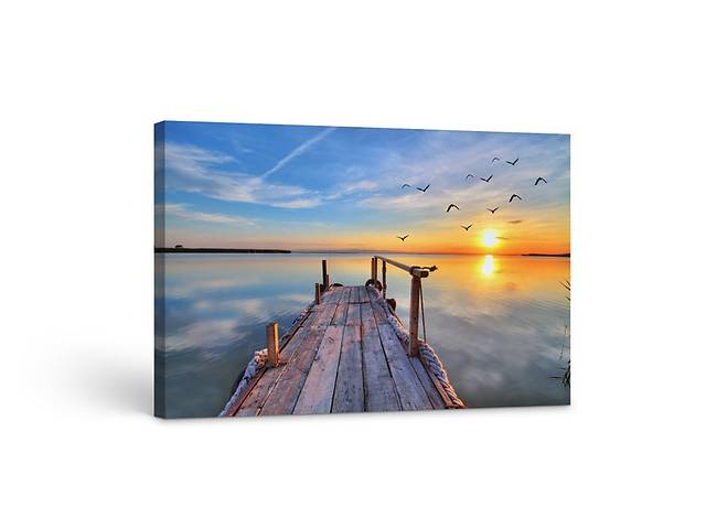 Картина на холсте KIL Art Восход солнца над озером 51x34 см (385)