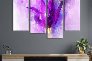 Картина на холсте KIL Art Восхитительная фиолетовая лилия 129x90 см (983-42)