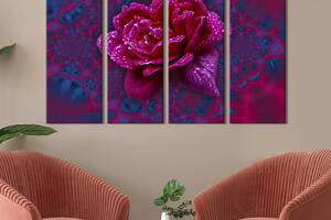 Картина на холсте KIL Art Восхитительная роза 209x133 см (880-41)