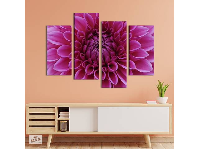 Картина на холсте KIL Art Восхитительная розовая хризантема 129x90 см (799-42)