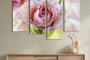 Картина на холсте KIL Art Восхитительная розовая роза 89x56 см (979-42)