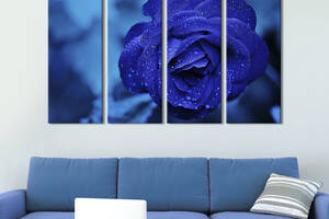 Картина на холсте KIL Art Восхитительная синяя роза 209x133 см (975-41)
