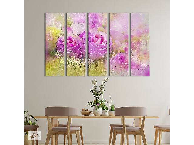 Картина на холсте KIL Art Восхитительные розовые розы 132x80 см (866-51)