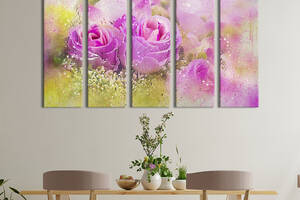 Картина на холсте KIL Art Восхитительные розовые розы 155x95 см (866-51)