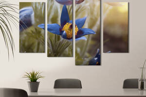 Картина на холсте KIL Art Восхитительные цветы сон-травы 129x90 см (835-42)