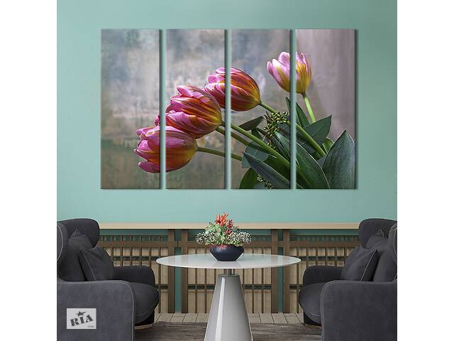 Картина на холсте KIL Art Восхитительные тюльпаны 209x133 см (1004-41)