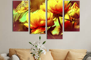 Картина на холсте KIL Art Восхитительные жёлтые тюльпаны 89x56 см (788-42)