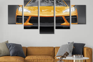 Картина на полотні KIL Art Чудовий яскравий Chevrolet Corvette 162x80 см (1403-52)