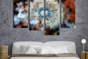 Картина на холсте KIL Art Воздушный цветок одуванчика 129x90 см (830-42)