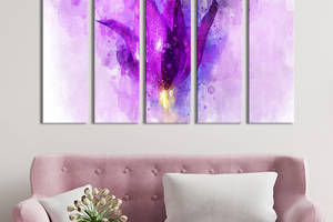 Картина на холсте KIL Art Яркая фиолетовая лилия 155x95 см (983-51)