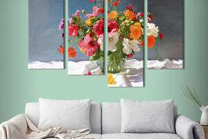 Картина на холсте KIL Art Яркие летние цветы 129x90 см (872-42)