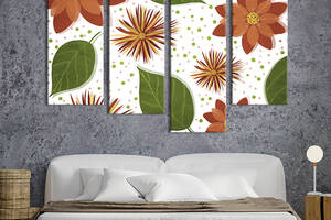 Картина на холсте KIL Art Идеальные цветы оранжевого лотоса 89x56 см (779-42)