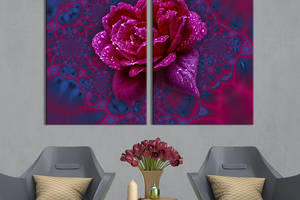 Картина на холсте KIL Art Изящная роза 111x81 см (880-2)