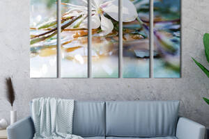Картина на холсте KIL Art Изящный белый цветок 132x80 см (782-51)