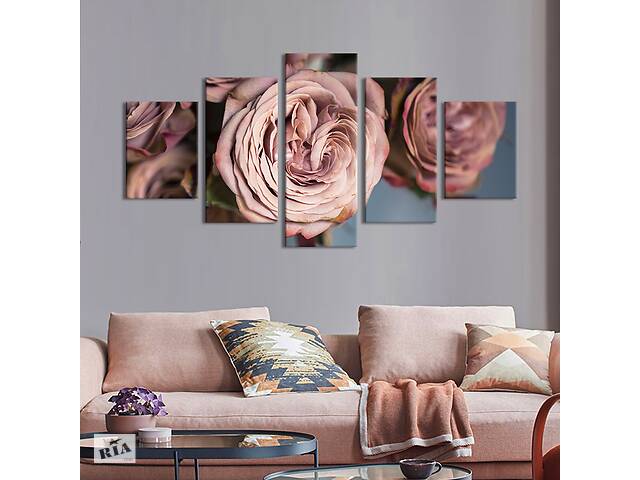 Картина на холсте KIL Art Изысканные чайные розы 112x54 см (804-52)