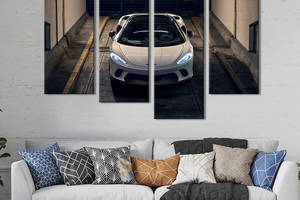 Картина на холсте KIL Art Изысканный белый McLaren GT 89x56 см (1373-42)