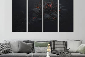 Картина на холсте KIL Art Загадочная чёрная роза 149x93 см (1011-41)