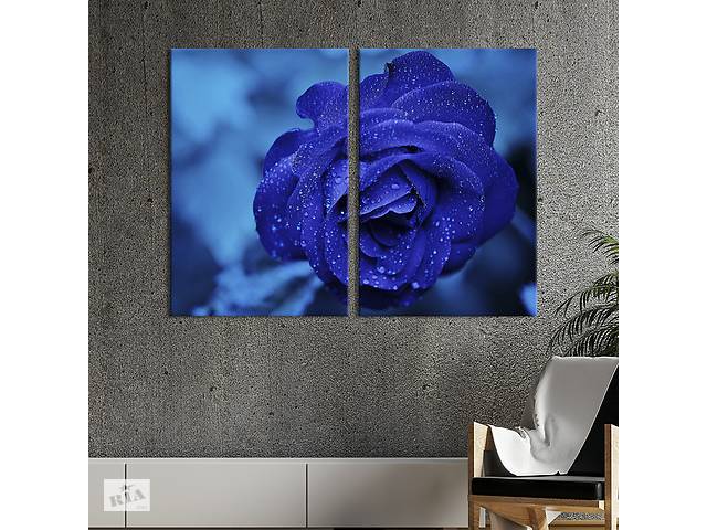 Картина на холсте KIL Art Загадочная синяя роза 71x51 см (975-2)