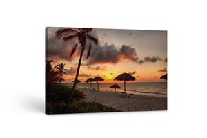 Картина на полотні KIL Art Захід сонця на морському березі 81x54 см (370)