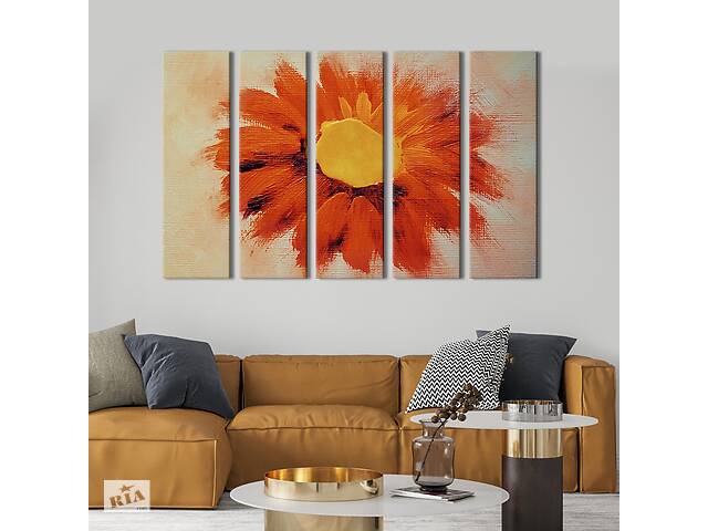 Картина на холсте KIL Art Живописный цветок 132x80 см (826-51)