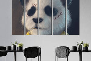 Картина на холсте KIL Art Злая панда 155x95 см (1483-51)