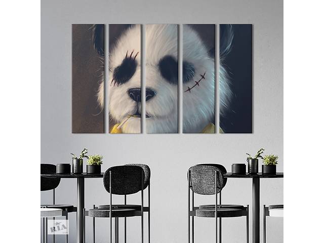 Картина на холсте KIL Art Злая панда 87x50 см (1483-51)