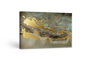 Картина на холсте KIL Art Золотой мрамор 122x81 см (160)