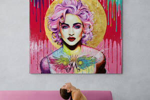 Картина на холсте Madonna певица HolstPrint RK1294 размер 70 x 70 см