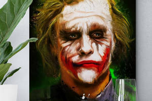 Картина на холсте портрет Джокера HolstPrint RK0124 размер 50 x 70 см