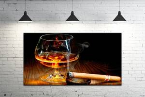 Картина на холсте ProfART S50100-D920 100 х 50 см Виски и сигарета (hub_RuUx86142)