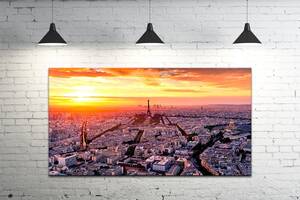 Картина на холсте ProfART S50100-g178 100 х 50 см Закат над Парижем (hub_OQLi51590)