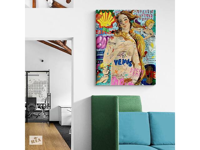 Картина на холсте Рождение Венеры поп-арт HolstPrint RK0111 размер 50 x 70 см
