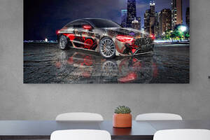 Картина на холсте Спорткар Mercedes AMG GT HolstPrint RK1157 размер 50 x 100 см