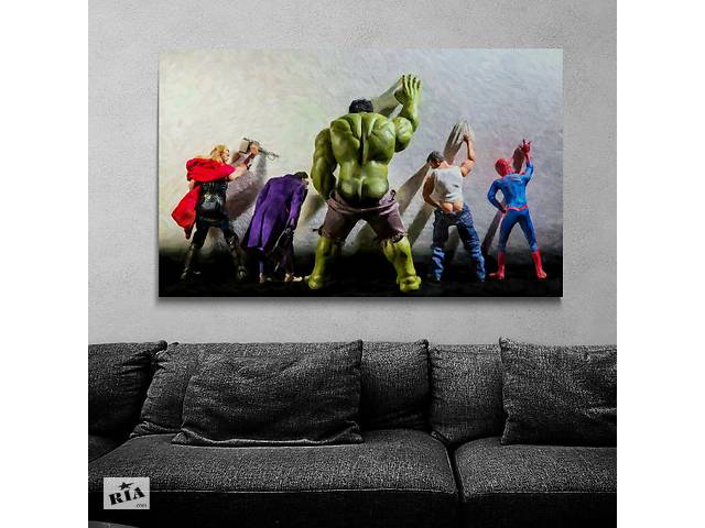 Картина на холсте Супергерои Марвел HolstPrint RK0898 размер 50 x 100 см