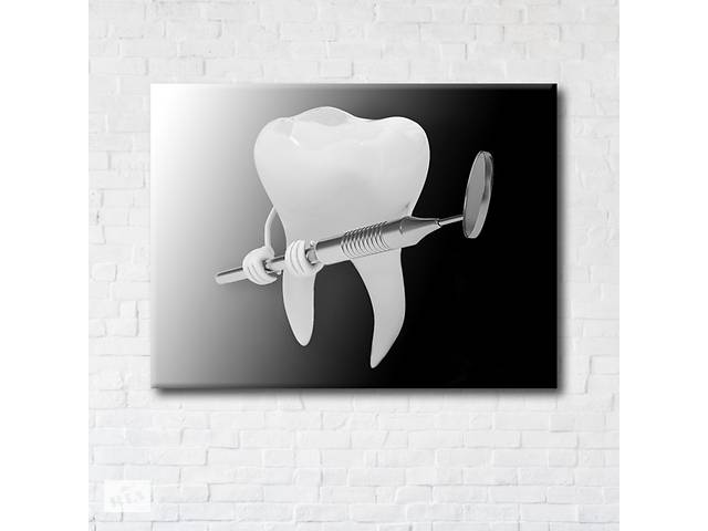 Картина на холсте Tooth fighter 45x60см SKL89-313741